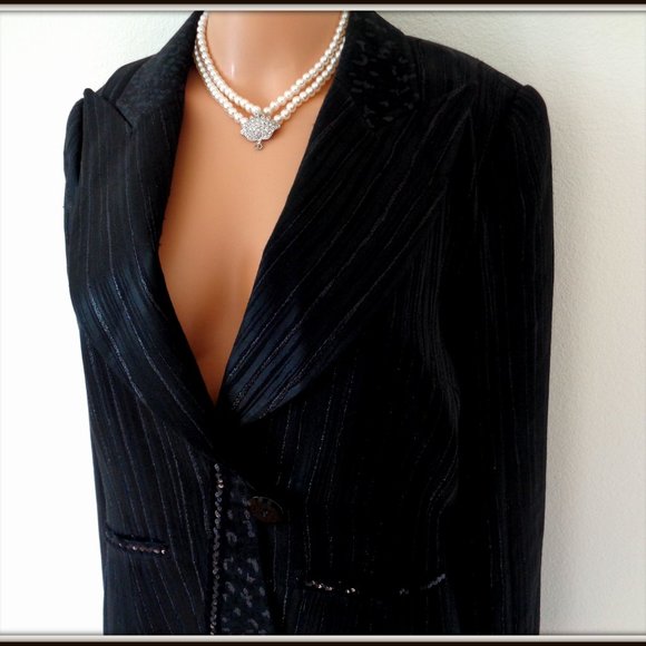 CLAUDE PATRICK PARIS LADIES VINTAGE LONG COAT SKIRT STUNNING SUIT MADE IN FRANCE - Picture 6 of 16